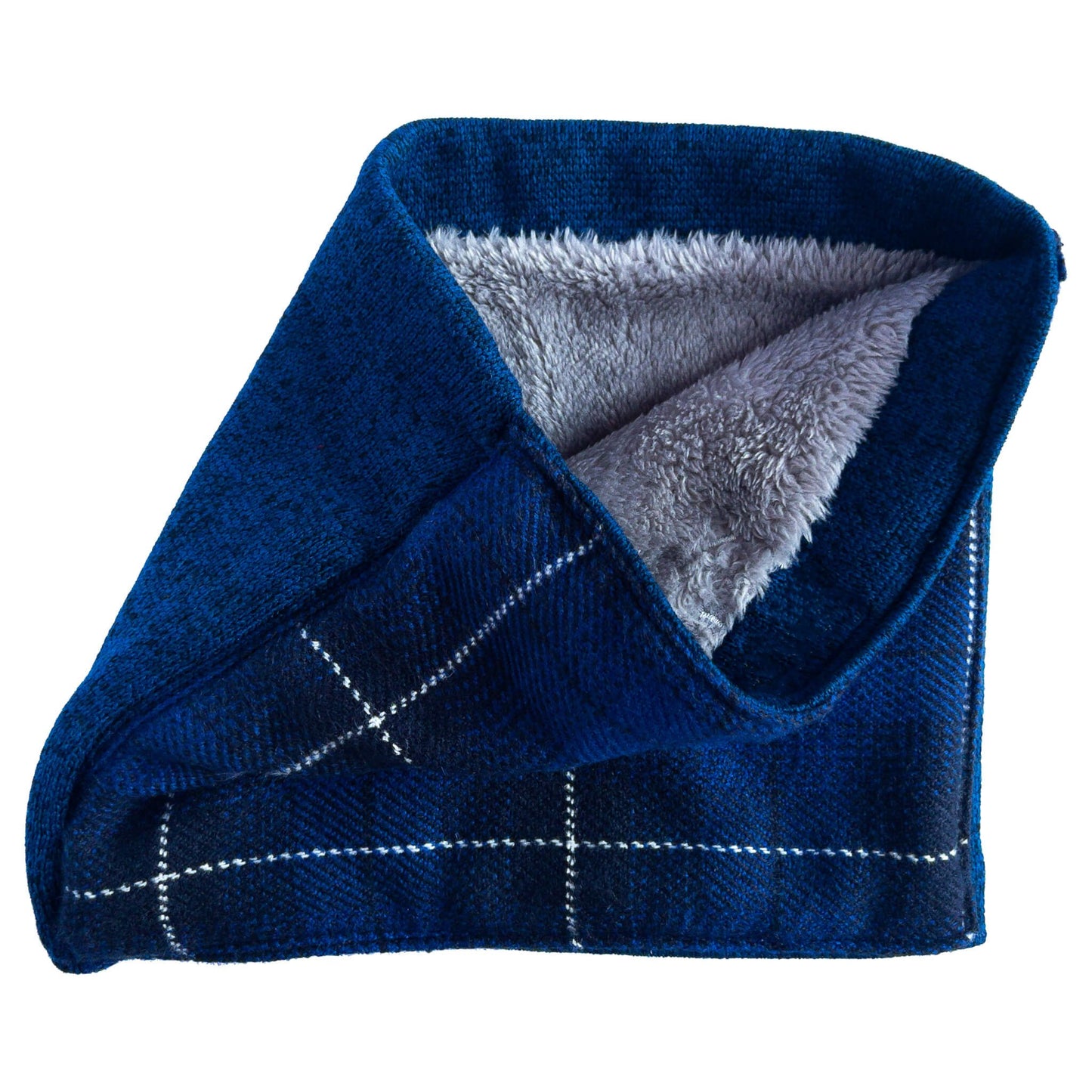 Blue/White/Black Lambs Wool Snood - GoodSnood