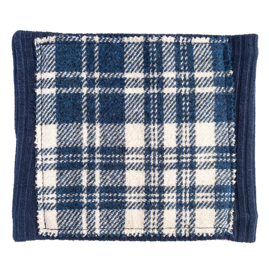 Blue/White Check Tweed Snood - GoodSnood