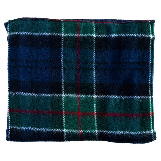Navy/Green/Red Check Lambs Wool Snood - GoodSnood