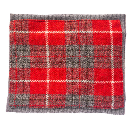 Red/Grey Check Tweed Snood - GoodSnood