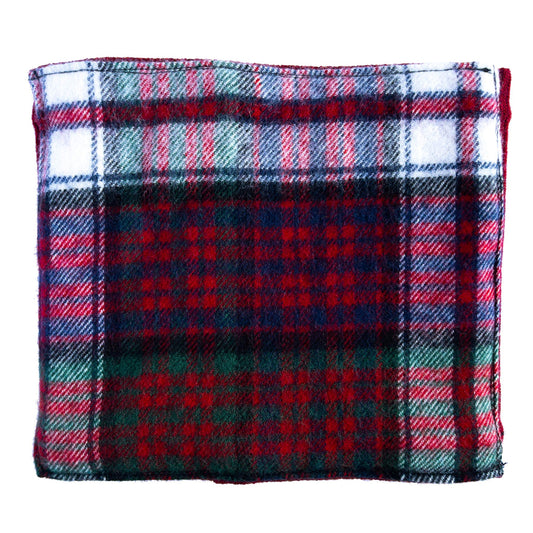 Red/White Check Lambs Wool Snood - GoodSnood