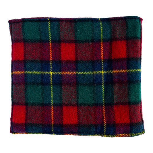 Yellow/Red/Green Check Lambs Wool Snood - GoodSnood
